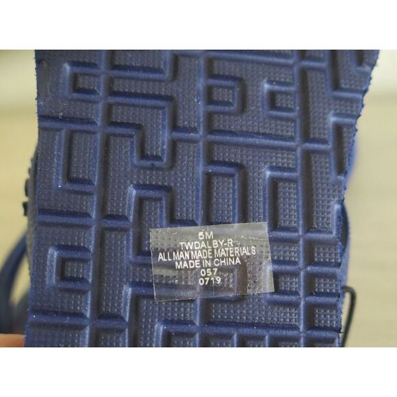 Tommy Hilfiger Women's Size 5 Dark Blue Plaid Thong Rubber Flip Flop Sandals - Picture 5 of 9